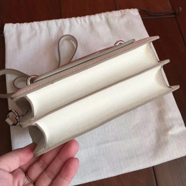 Réplique Bon Marché Sac à Main Mini Sac Roulis Hermès Ivoire – Image 5