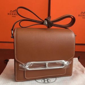 Réplique Sac à Main Mini Sac Roulis Hermès Caramel