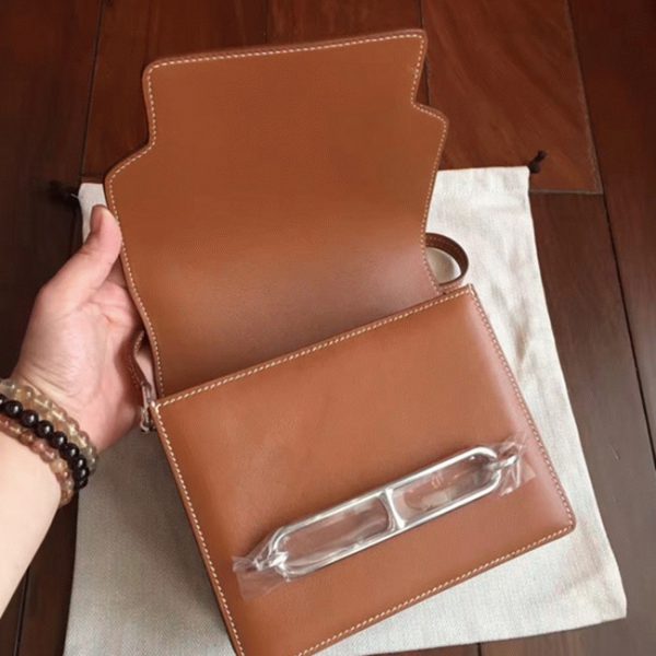Réplique Sac à Main Mini Sac Roulis Hermès Caramel – Image 4