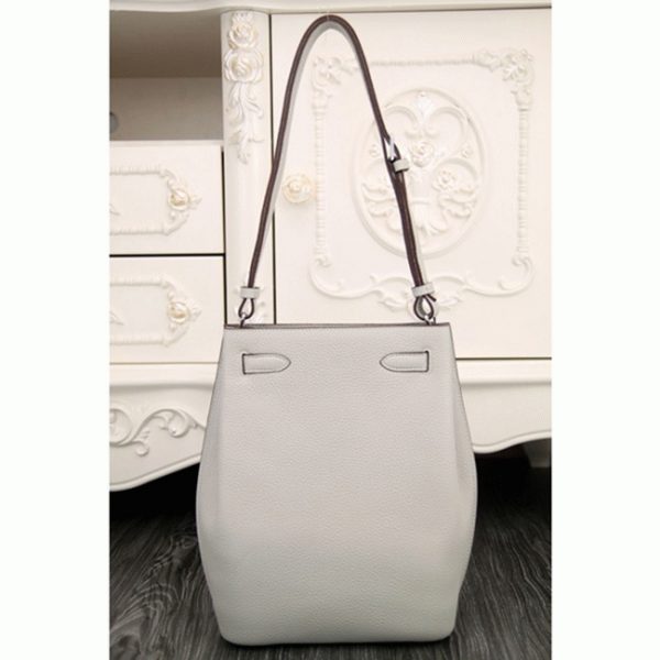Contrefaçon Sac à main Hermès So Kelly 22cm Blanc Cuir – Image 6
