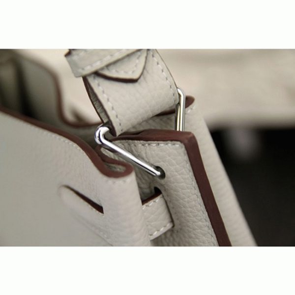Contrefaçon Sac à main Hermès So Kelly 22cm Blanc Cuir – Image 5