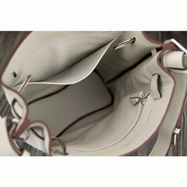 Contrefaçon Sac à main Hermès So Kelly 22cm Blanc Cuir – Image 4