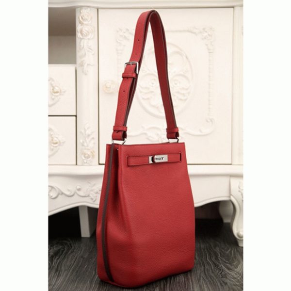 Fausse Sac à main Hermès So Kelly 22cm Rouge Cuir – Image 6