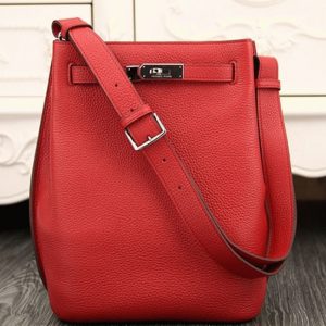 Fausse Sac à main Hermès So Kelly 22cm Rouge Cuir