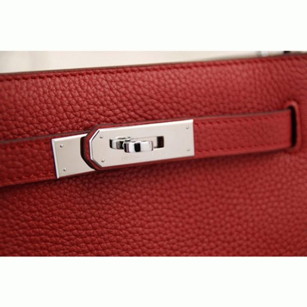Fausse Sac à main Hermès So Kelly 22cm Rouge Cuir – Image 4