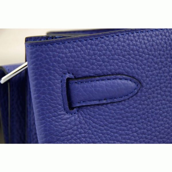 Contrefaçon Sac à main Hermès So Kelly 22cm Bleu Cuir – Image 6