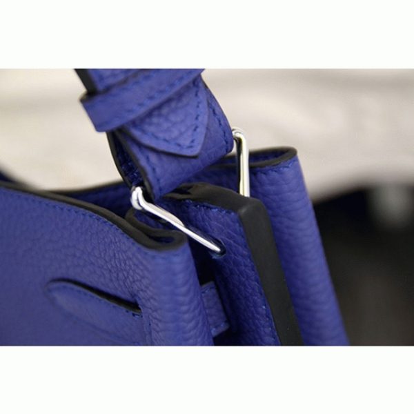 Contrefaçon Sac à main Hermès So Kelly 22cm Bleu Cuir – Image 4