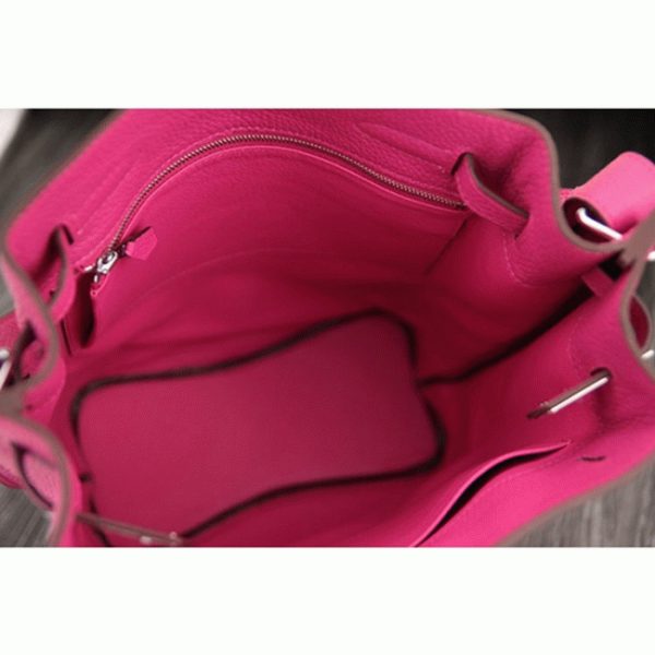 Réplique Sac à main Hermès So Kelly 22cm Rouge Rose Cuir – Image 3