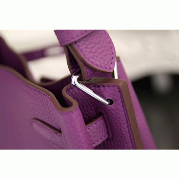 Contrefaçon Sac à main Hermès So Kelly 22cm Violet Cuir – Image 6