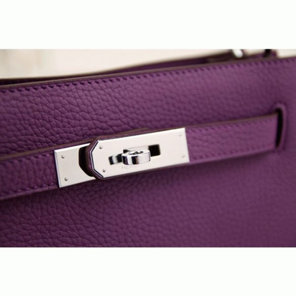 Contrefaçon Sac à main Hermès So Kelly 22cm Violet Cuir – Image 5