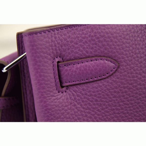 Contrefaçon Sac à main Hermès So Kelly 22cm Violet Cuir – Image 4