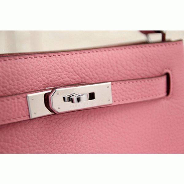 Réplique Sac à main Hermès So Kelly 22cm Rose Cuir – Image 6