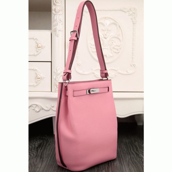 Réplique Sac à main Hermès So Kelly 22cm Rose Cuir – Image 2