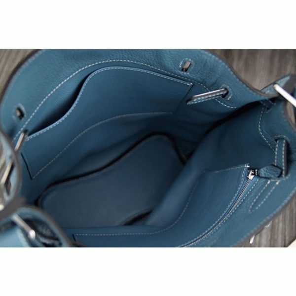 Fausse Sac à main Hermès So Kelly 22cm Bleu Jean Cuir – Image 6