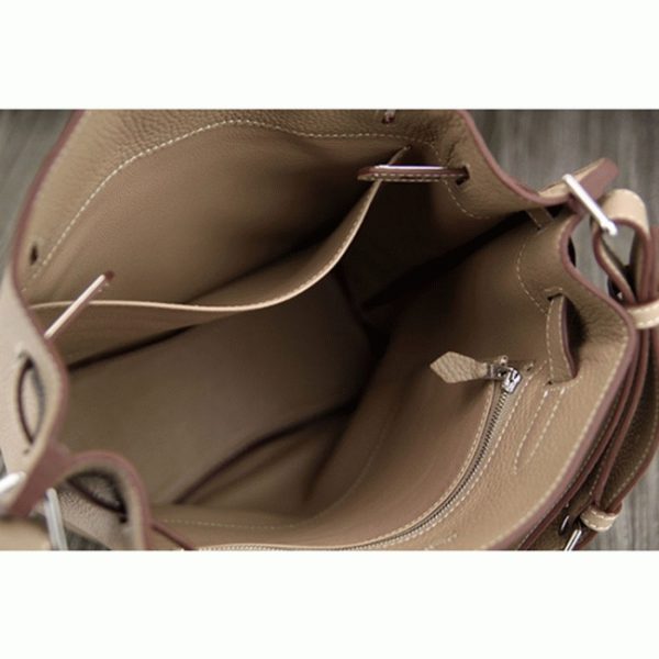 Réplique Sac à main Hermès So Kelly 22cm Gris Cuir – Image 6