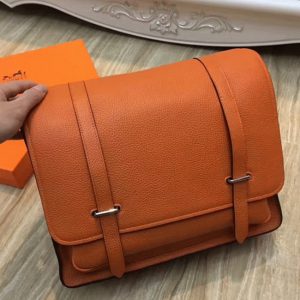 Contrefaçon Sac Hermès Steve Messenger Orange