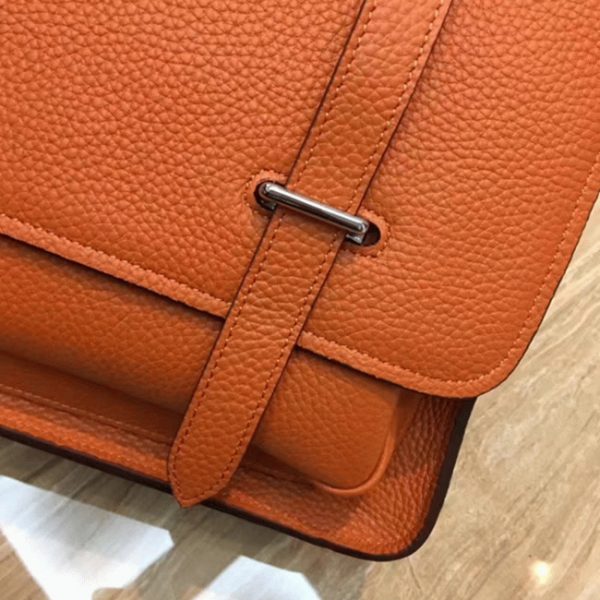 Contrefaçon Sac Hermès Steve Messenger Orange – Image 4