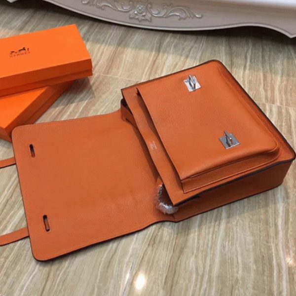 Contrefaçon Sac Hermès Steve Messenger Orange – Image 3