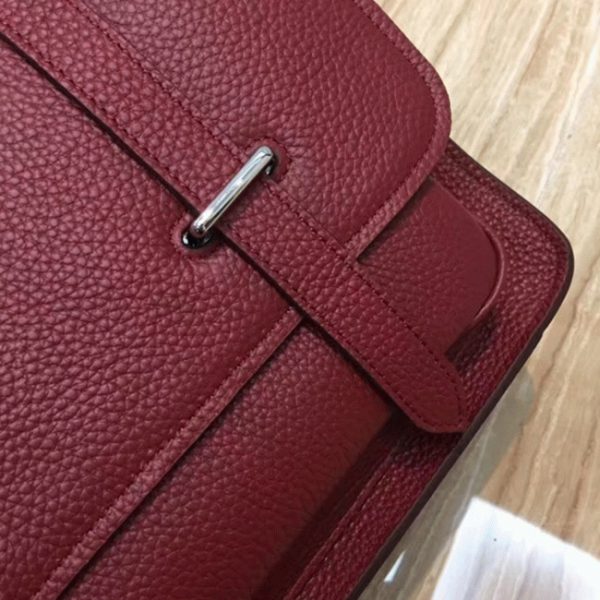Faux Designer Sac Hermès Steve Messenger Rubis – Image 3
