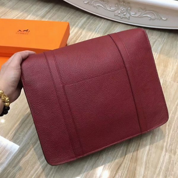 Faux Designer Sac Hermès Steve Messenger Rubis – Image 6