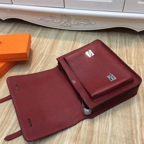 Faux Designer Sac Hermès Steve Messenger Rubis – Image 7