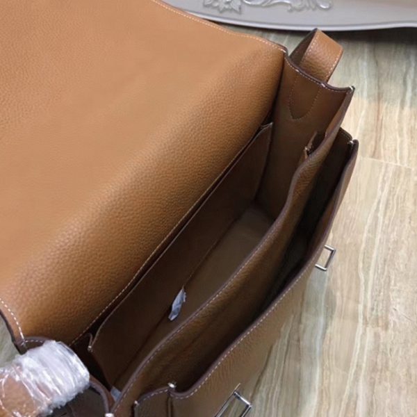 Faux Designer Sac Hermès Steve Messenger Marron – Image 6