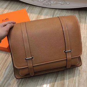 Faux Designer Sac Hermès Steve Messenger Marron