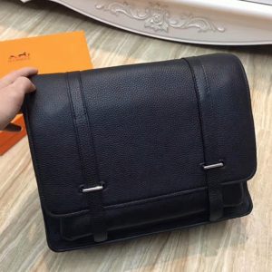 Faux Designer Sac Hermès Steve Messenger Noir