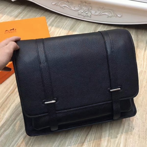 Faux Designer Sac Hermès Steve Messenger Noir