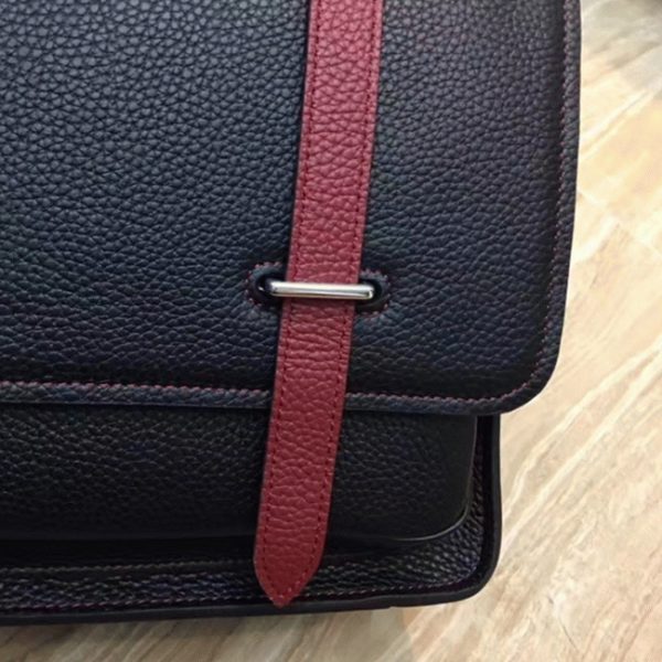 Contrefaçon Hermès Steve Messenger Bicolore Noir – Image 6