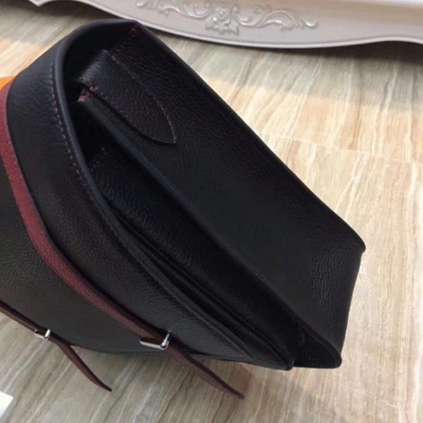 Contrefaçon Hermès Steve Messenger Bicolore Noir – Image 5