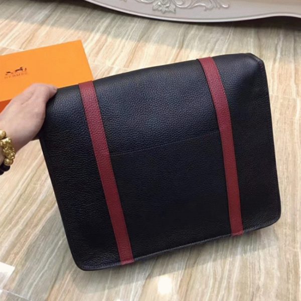 Contrefaçon Hermès Steve Messenger Bicolore Noir – Image 4