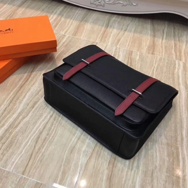 Contrefaçon Hermès Steve Messenger Bicolore Noir – Image 2