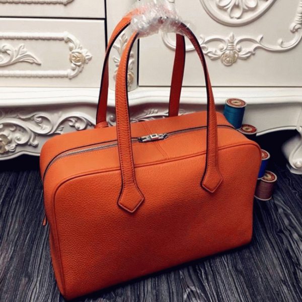 Fausse Sac Hermès Victoria II 35cm Orange – Image 4