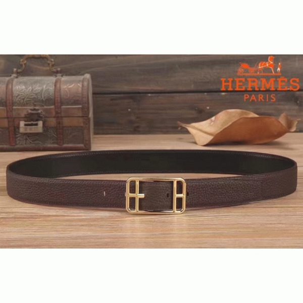 Faux Luxe Cape Cod 32 Ceinture Réversible Hermès Chocolat – Image 4