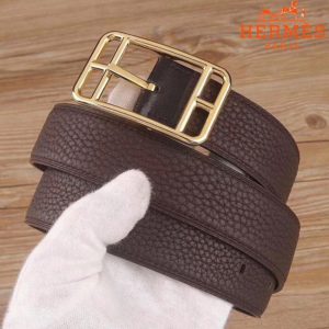 Faux Luxe Cape Cod 32 Ceinture Réversible Hermès Chocolat
