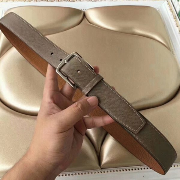 Fausse 1:1 Ceinture étrivière 40 Hermès étoupe – Image 3