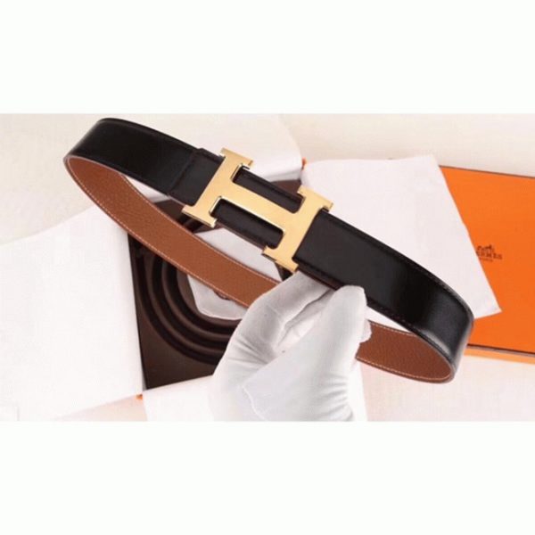 Fausse Boucle de Ceinture H Hermès & Marron – Image 5