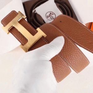 Fausse Boucle de Ceinture H Hermès & Marron