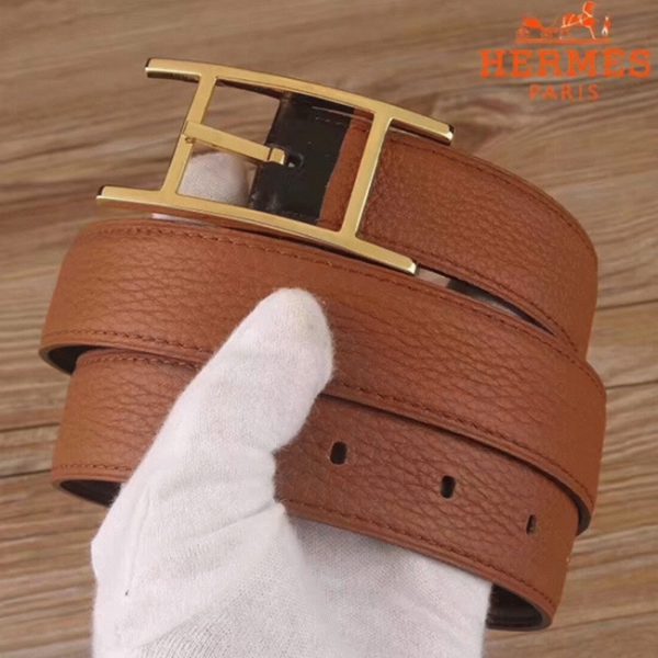 Réplique 1:1 Ceinture Réversible Quentin Hermès Marron – Image 4