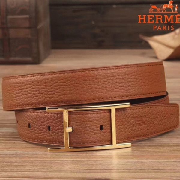 Réplique 1:1 Ceinture Réversible Quentin Hermès Marron