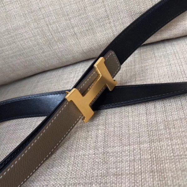 Contrefaçon Mini Ceinture Constance Hermès Boucle & Epsom Taupe – Image 5