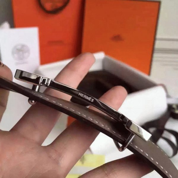 Fausse Ceinture Kits Hermès Epsom Gris Boucle Constance – Image 8