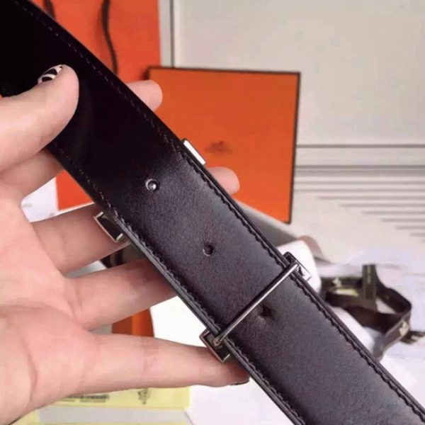 Fausse Ceinture Kits Hermès Epsom Gris Boucle Constance – Image 6