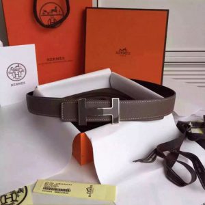 Fausse Ceinture Kits Hermès Epsom Gris Boucle Constance