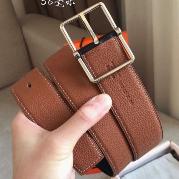 Réplique Ceinture Réversible Saddle Hermès Marron – Image 6