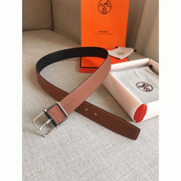 Réplique Ceinture Réversible Saddle Hermès Marron – Image 5