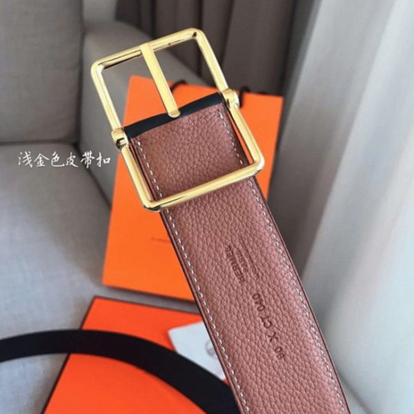 Réplique Ceinture Réversible Saddle Hermès Marron – Image 3
