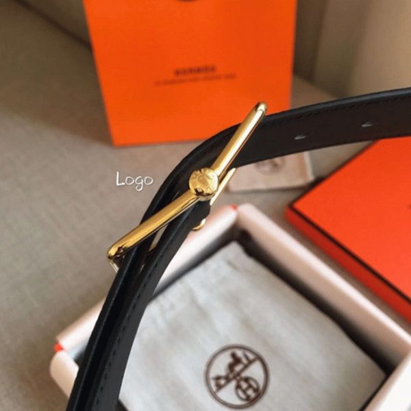 Réplique Ceinture Réversible Saddle Hermès Marron – Image 2