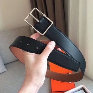 Réplique Ceinture Réversible Saddle Hermès Marron